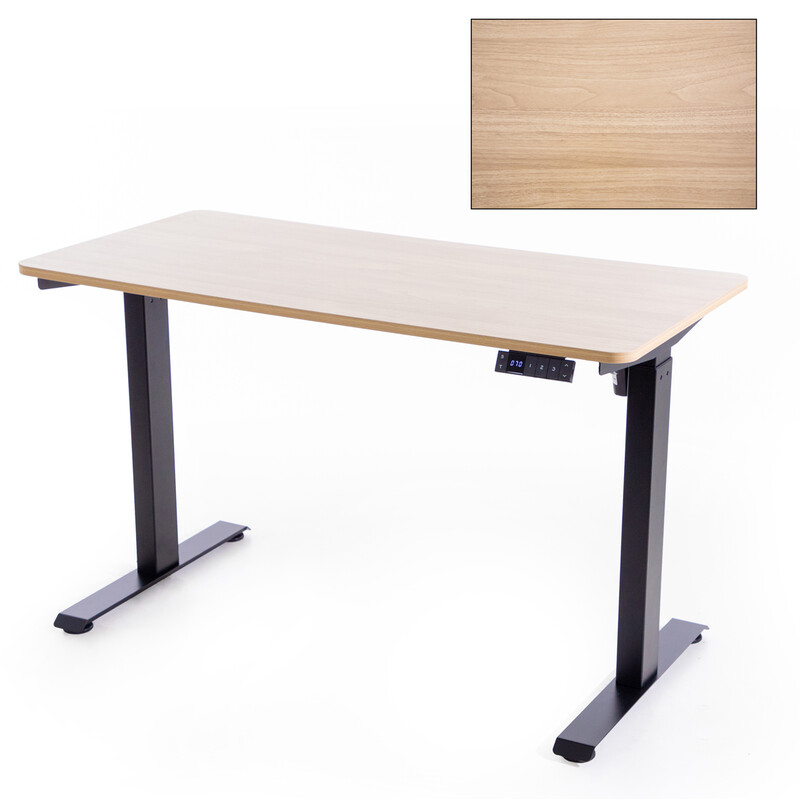 UNIZDRAV állítható magasságú íróasztal 120x60 cm, barna tölgyfa