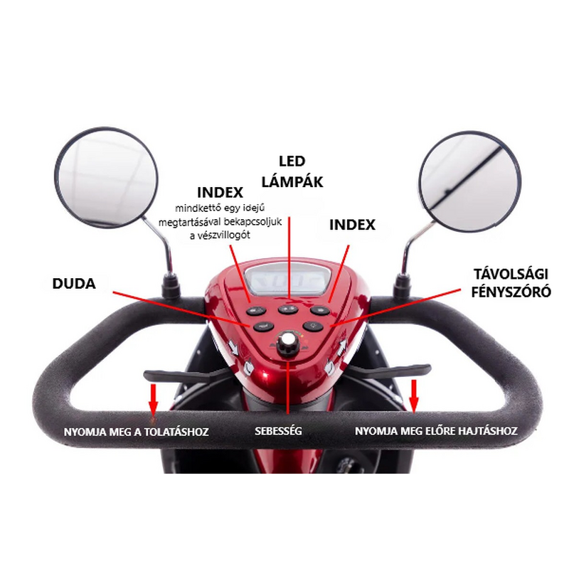 MOBILITY PLUS elektromos scooter - nagy tárhely (Újszerű darab)