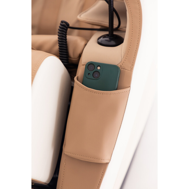 RelaxPro 3D MASSAGER elektromos masszázsfotel, fehér-barna (Használt darab)