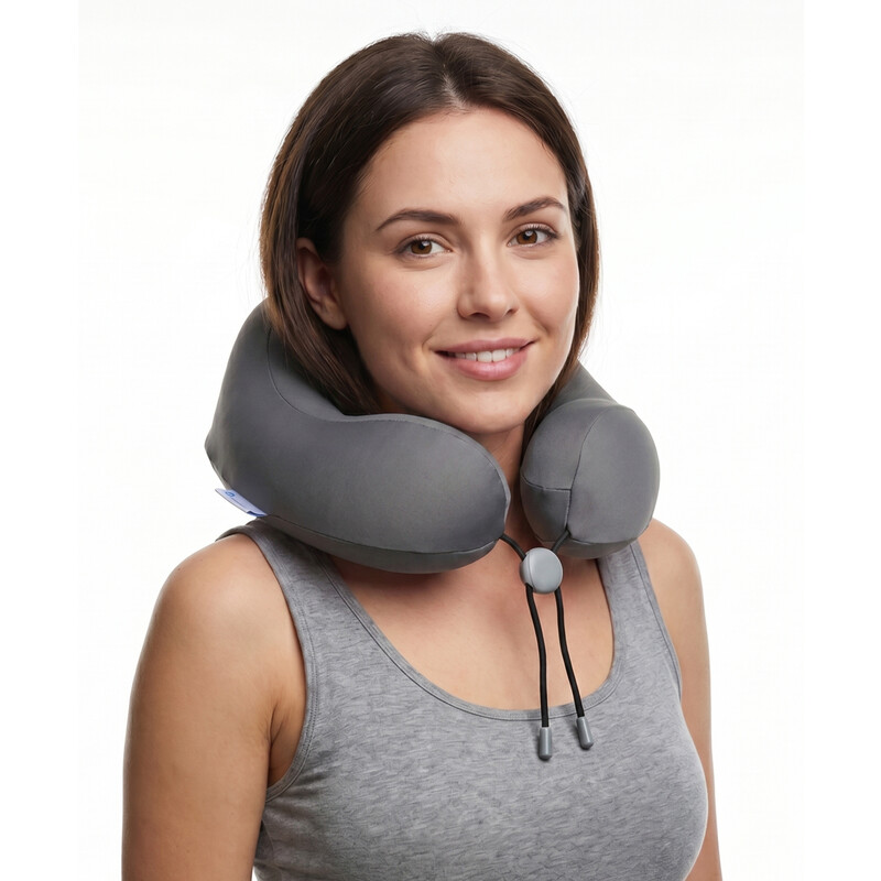 Ergonomikus memóriahabos utazópárna, antracit