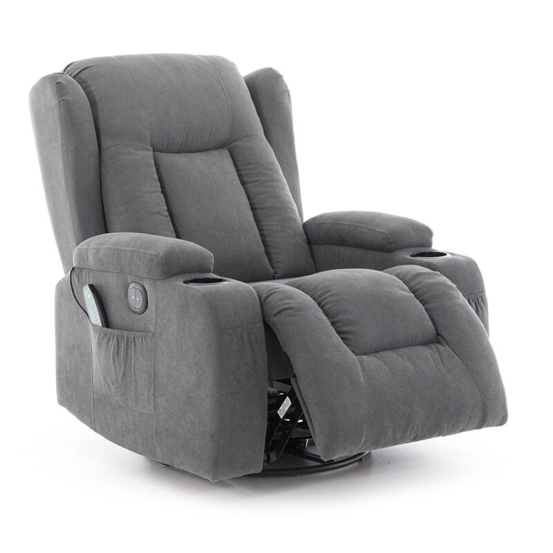 Relaxációs állítható fotel, szövet antracit (Használt darab)