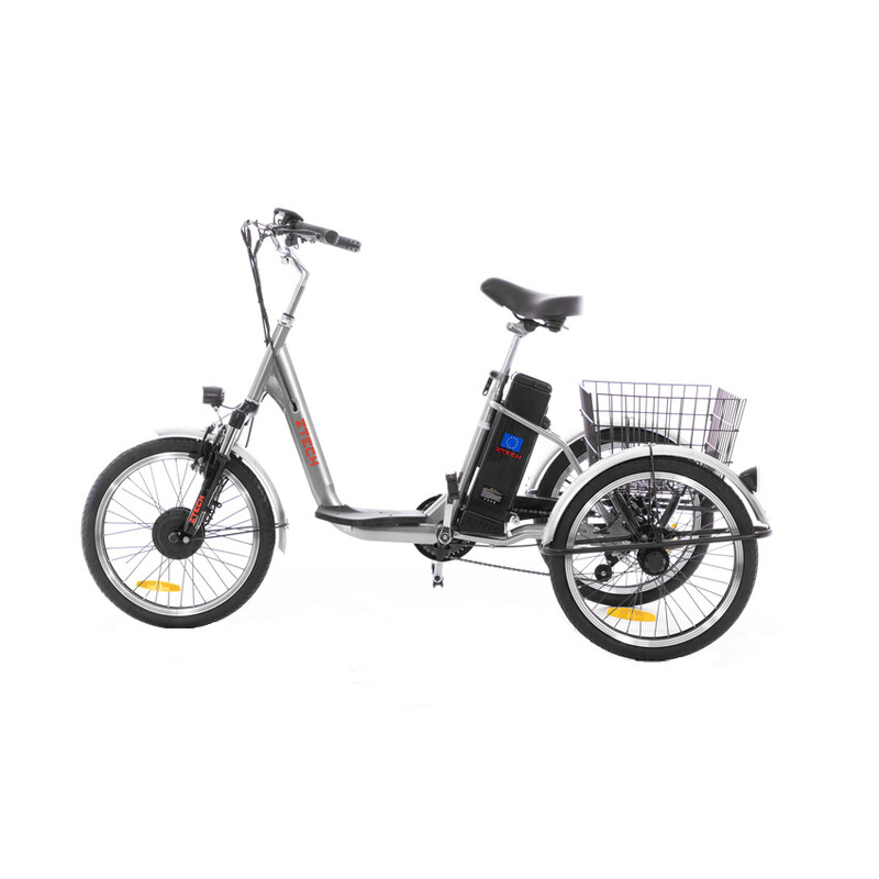 Háromkerekű elektromos kerékpár Tornado ZTECH, ezüst