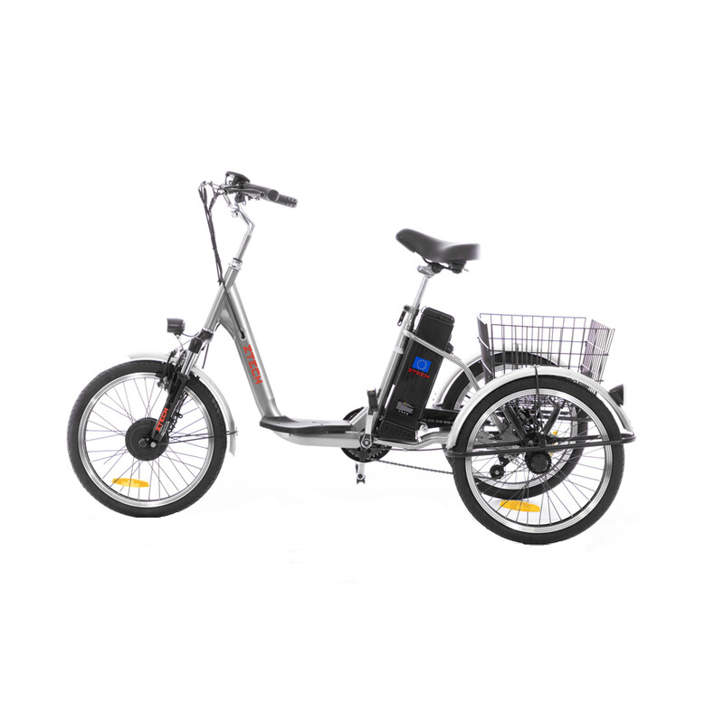 Háromkerekű elektromos kerékpár Tornado ZTECH, ezüst