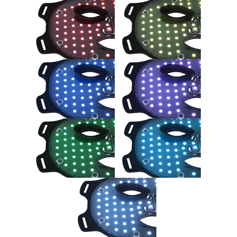 LED maszk fényterápiával UNIZDRAV Luxury, fekete