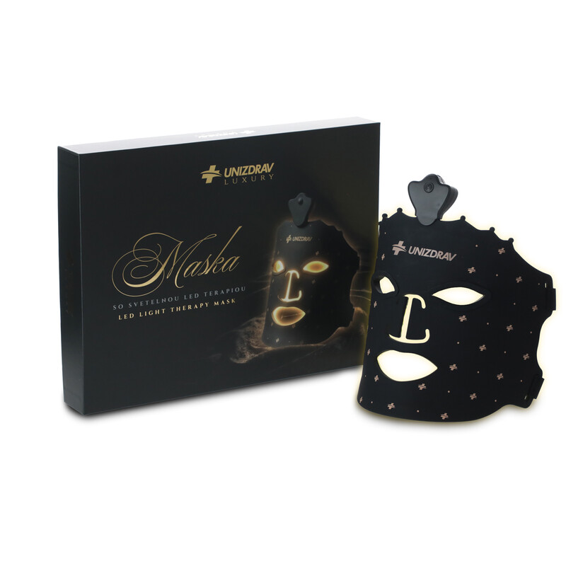 LED maszk fényterápiával UNIZDRAV Luxury, fekete