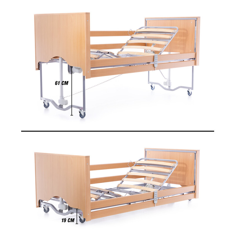 Elektromos állítható ágy COMFORT LOW– extra alacsony pozicionálási funkcióval (Használt darab)