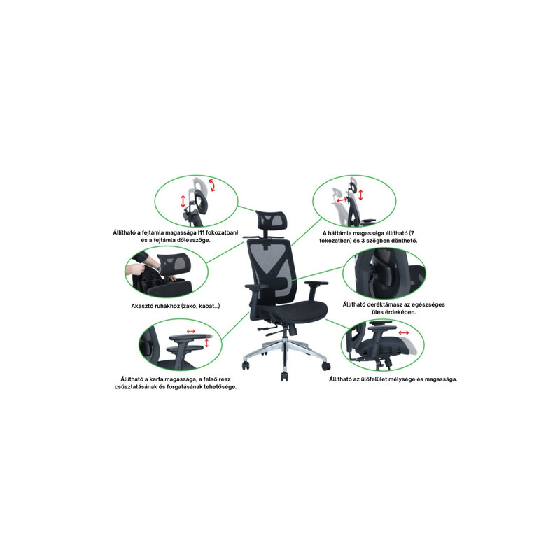 UNIZDRAV ergonomikus irodai szék (Használt darab)