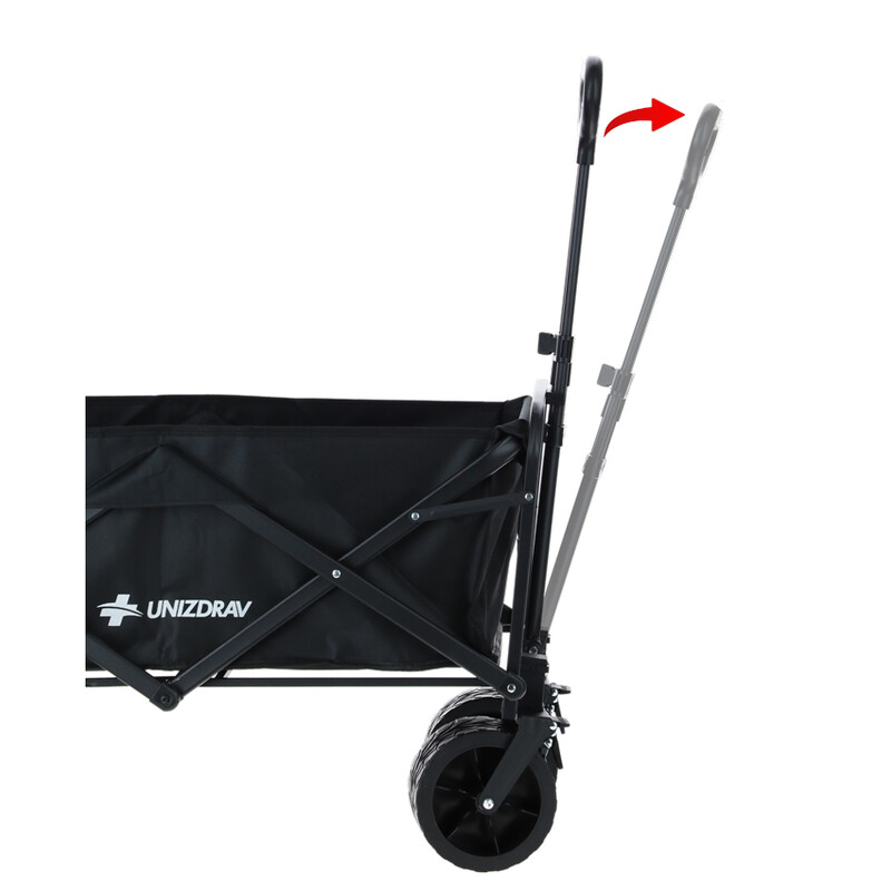 Összecsukható UNIZDRAV szállító kocsi extra teherbírással akár 150 kg-ig (Használt darab)