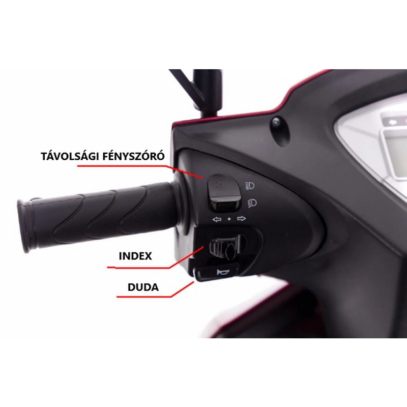 CHAMPION elektromos háromkerekű scooter - 1000 W-os motor, bordó (Használt darab)