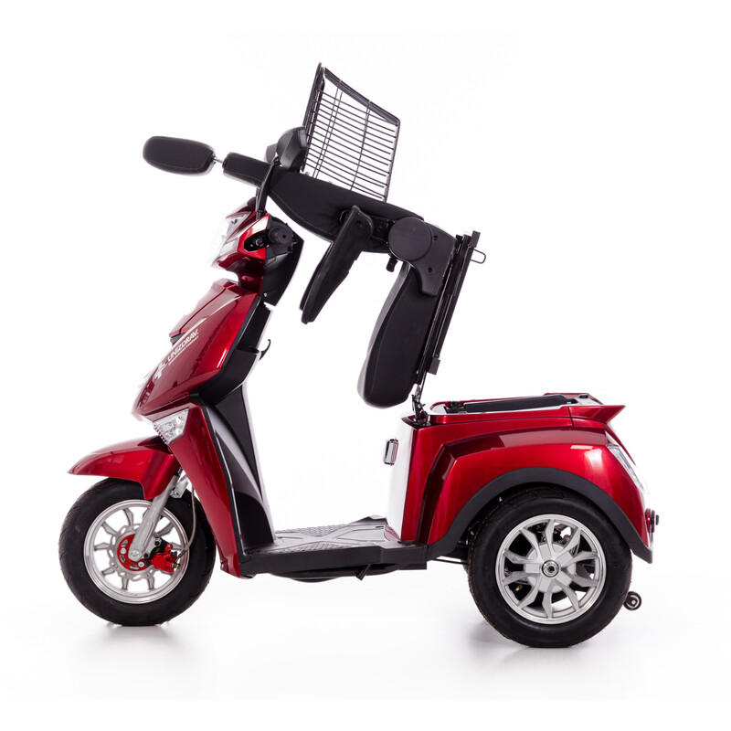 CHAMPION elektromos háromkerekű scooter - 1000 W-os motor, bordó (Használt darab)