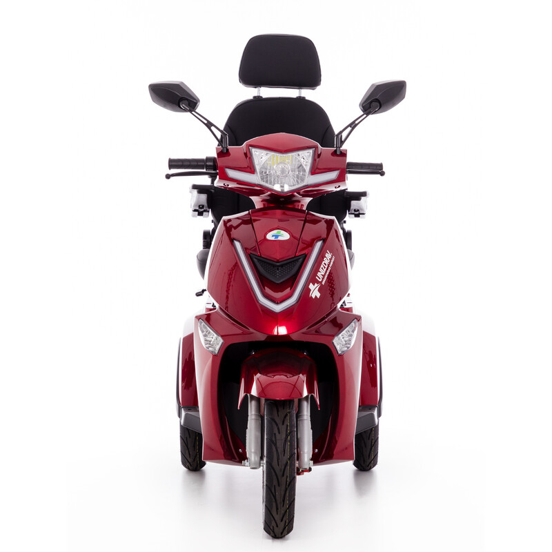 CHAMPION elektromos háromkerekű scooter - 1000 W-os motor, bordó (Használt darab)