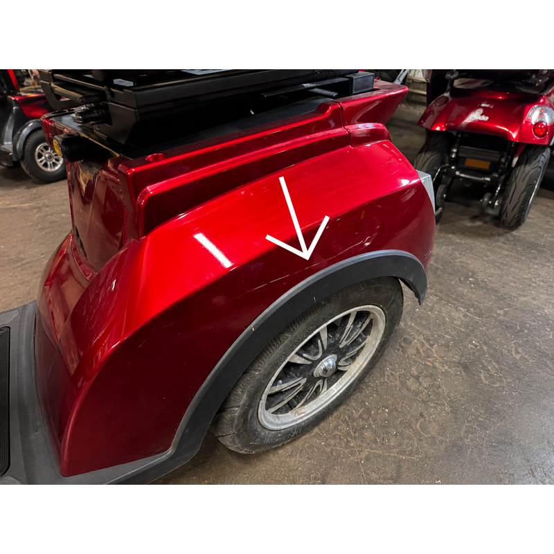CHAMPION elektromos háromkerekű scooter - 1000 W-os motor, bordó (Használt darab)