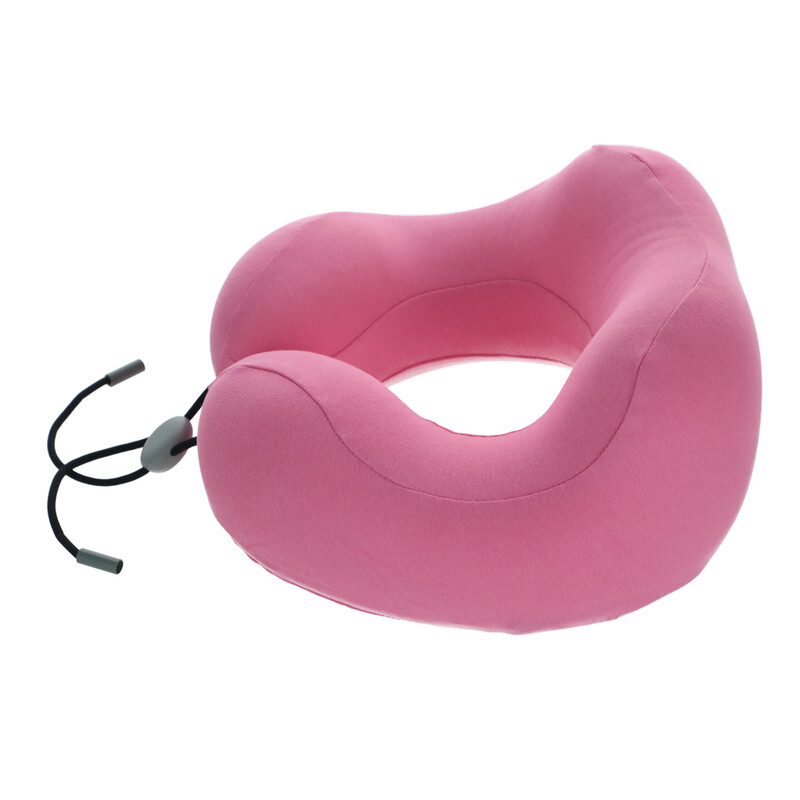 Ergonomikus memóriahabos utazópárna, rózsaszín (Újszerü darab)