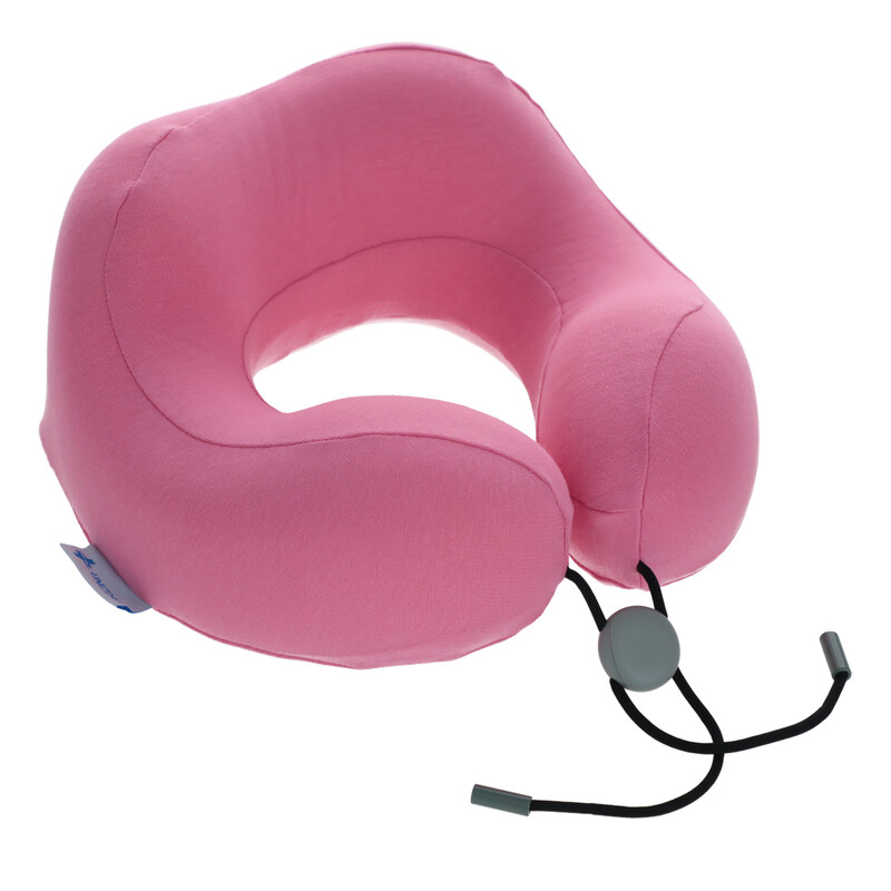 Ergonomikus memóriahabos utazópárna, rózsaszín (Újszerü darab)