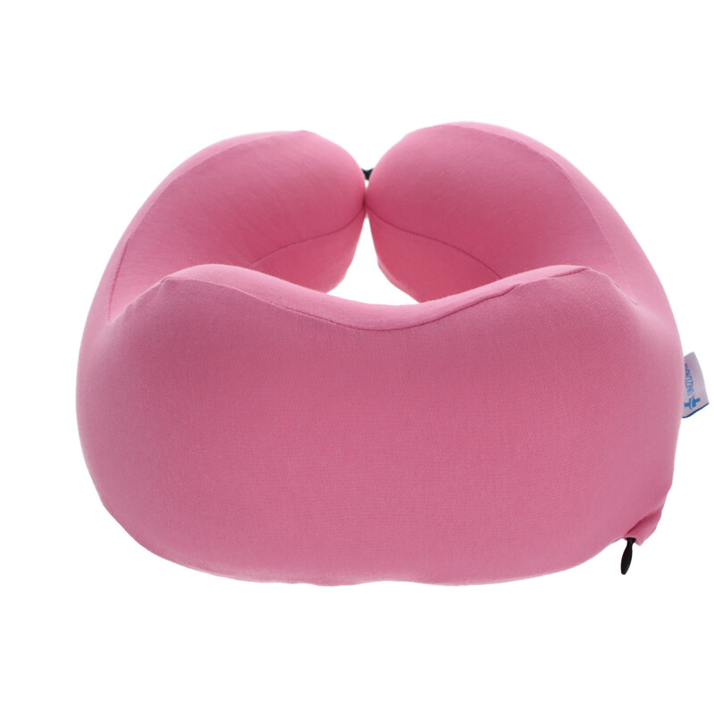 Ergonomikus memóriahabos utazópárna, rózsaszín (Újszerü darab)